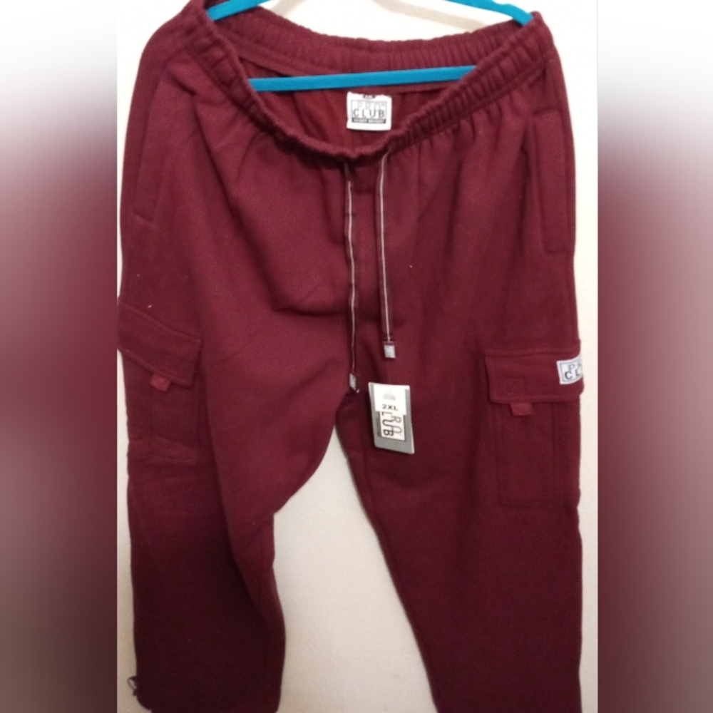 Maroon Pro Club cargo sweatpants 2Xl
